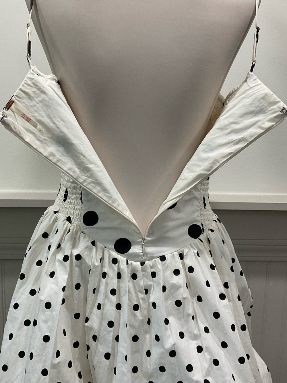 Free People Misty Polka Dot Bubble Hem Mini Dress NWOT Medium - Picture 3 of 4